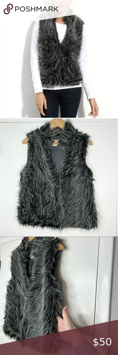 michael kors faux raccoon vest